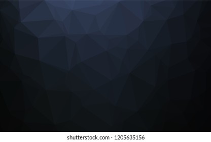 Dark BLUE vector blurry hexagon template. Creative illustration in halftone style with gradient. The polygonal design can be used for your web site.
