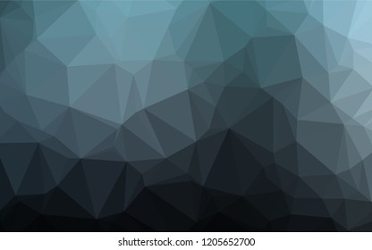 Dark BLUE vector blurry hexagon template. A sample with polygonal shapes. The elegant pattern can be used as part of a brand book.