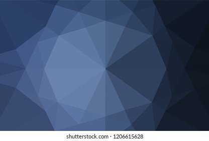 Dark BLUE vector blurry hexagon texture. Colorful abstract illustration with gradient. Brand new style for your business design.