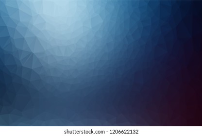 Dark BLUE vector blurry hexagon texture. A vague abstract illustration with gradient. Brand new design for your business.