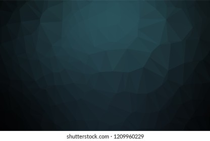 Dark BLUE vector blurry hexagon pattern. An elegant bright illustration with gradient. The polygonal design can be used for your web site.