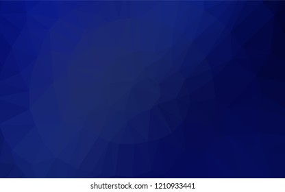 Dark BLUE vector blurry hexagon texture. Geometric illustration in Origami style with gradient.  The completely new template can be used for your brand book.