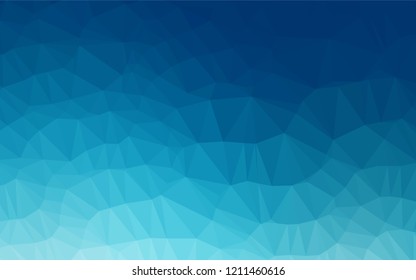 Dark BLUE vector blurry hexagon template. Shining illustration, which consist of triangles. A completely new template for your business design.