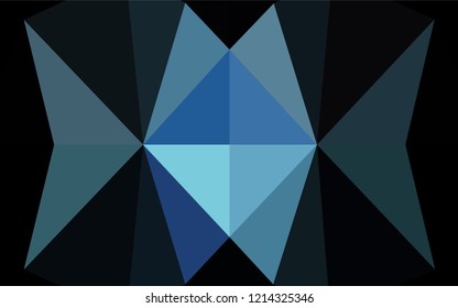 Dark BLUE vector blurry hexagon template. Colorful abstract illustration with gradient. The completely new template can be used for your brand book.