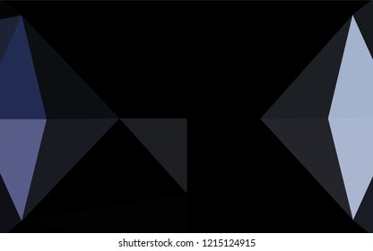 Dark BLUE vector blurry hexagon pattern. Creative illustration in halftone style with gradient. The elegant pattern can be used as part of a brand book.