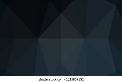 Dark BLUE vector blurry hexagon pattern. Creative illustration in halftone style with gradient. The best triangular design for your business.
