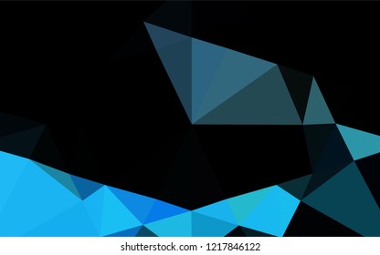Dark BLUE vector blurry hexagon template. Glitter abstract illustration with an elegant design. A completely new design for your business.