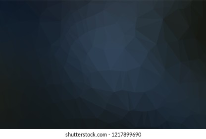 Dark BLUE vector blurry hexagon texture. Shining illustration, which consist of triangles. Brand new style for your business design.