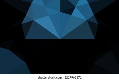 Dark BLUE vector blurry hexagon texture. Geometric illustration in Origami style with gradient.  The textured pattern can be used for background.