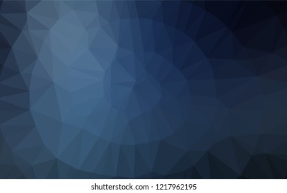 Dark BLUE vector blurry hexagon texture. Creative illustration in halftone style with gradient. The completely new template can be used for your brand book.