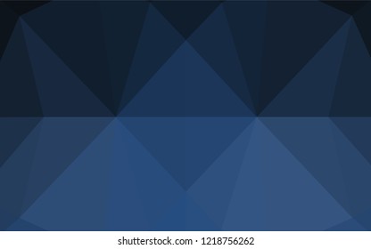 Dark BLUE vector blurry hexagon pattern. A completely new color illustration in a vague style. A completely new template for your business design.