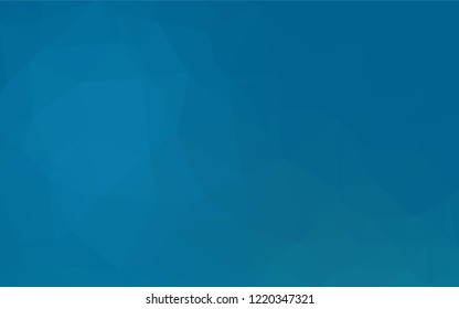 Dark BLUE vector blurry hexagon template. Creative geometric illustration in Origami style with gradient. The elegant pattern can be used as part of a brand book.