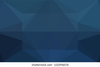 Dark BLUE vector blurry hexagon texture. Creative geometric illustration in Origami style with gradient. Brand new design for your business.