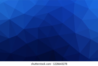 Dark BLUE vector blurry hexagon texture. Creative illustration in halftone style with gradient. A new texture for your design.