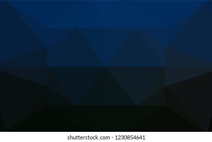 Dark BLUE vector blurry hexagon texture. Colorful abstract illustration with gradient. The best triangular design for your business.