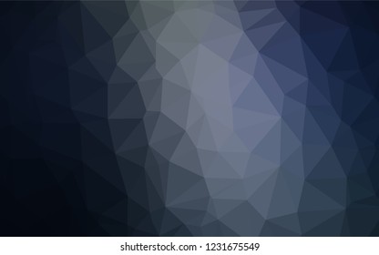 Dark BLUE vector blurry hexagon pattern. An elegant bright illustration with gradient. Triangular pattern for your business design.