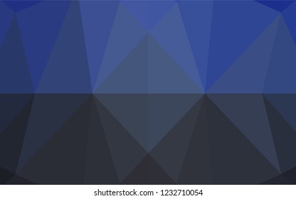 Dark BLUE vector blurry hexagon pattern. Modern geometrical abstract illustration with gradient. The completely new template can be used for your brand book.