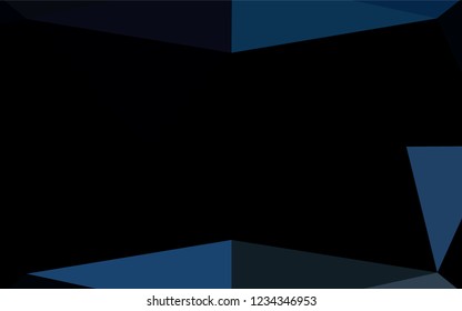 Dark BLUE vector blurry hexagon pattern. Colorful abstract illustration with gradient. The polygonal design can be used for your web site.