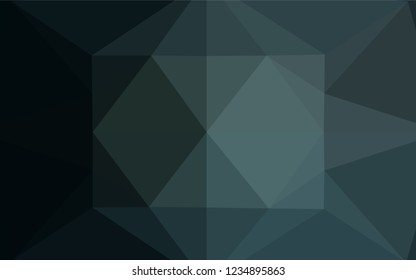 Dark BLUE vector blurry hexagon template. Brand new colored illustration in blurry style with gradient. The best triangular design for your business.