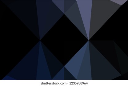 Dark BLUE vector blurry hexagon texture. Creative geometric illustration in Origami style with gradient. The textured pattern can be used for background.