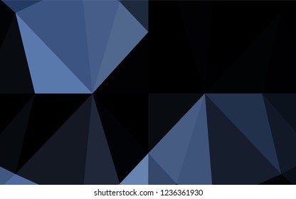 Dark BLUE vector blurry hexagon template. Creative illustration in halftone style with gradient. The template can be used as a background for cell phones.