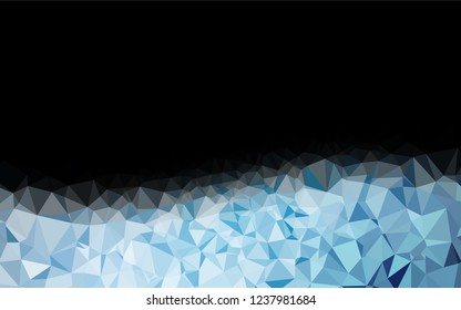 Dark BLUE vector blurry hexagon template. Creative illustration in halftone style with gradient. The template can be used as a background for cell phones.