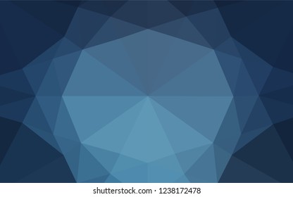 Dark BLUE vector blurry hexagon pattern. Shining colored illustration in a Brand new style. Brand new style for your business design.