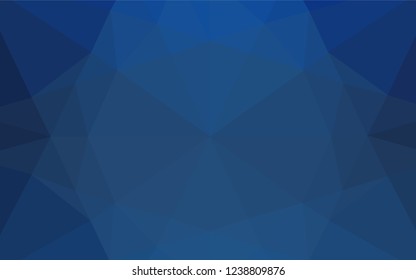 Dark BLUE vector blurry hexagon pattern. A vague abstract illustration with gradient. A completely new design for your business.