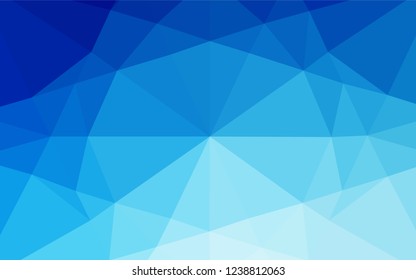 Dark BLUE vector blurry hexagon template. A vague abstract illustration with gradient. A completely new design for your business.