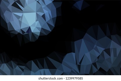 Dark BLUE vector blurry hexagon texture. Glitter abstract illustration with an elegant design. Brand new style for your business design.