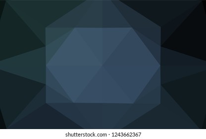 Dark BLUE vector blurry hexagon texture. An elegant bright illustration with gradient. The completely new template can be used for your brand book.