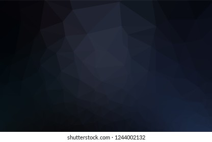 Dark BLUE vector blurry hexagon pattern. Modern geometrical abstract illustration with gradient. The elegant pattern can be used as part of a brand book.