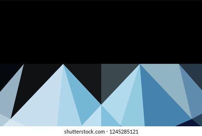 Dark BLUE vector blurry hexagon pattern. A completely new color illustration in a vague style. The textured pattern can be used for background.