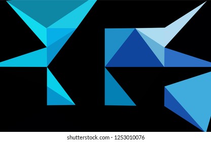 Dark BLUE vector blurry hexagon template. Creative illustration in halftone style with gradient. The completely new template can be used for your brand book.