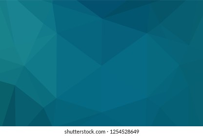 Dark BLUE vector blurry hexagon pattern. Glitter abstract illustration with an elegant design. The template can be used as a background for cell phones.
