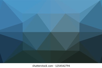 Dark BLUE vector blurry hexagon template. Creative geometric illustration in Origami style with gradient. A new texture for your design.