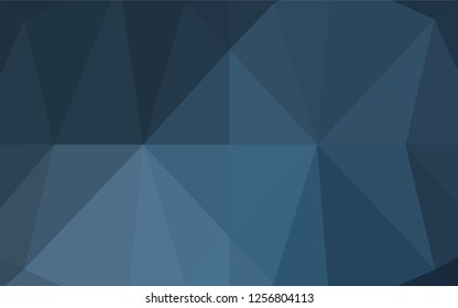 Dark BLUE vector blurry hexagon pattern. A sample with polygonal shapes. A new texture for your design.