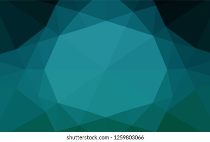 Dark BLUE vector blurry hexagon texture. Modern geometrical abstract illustration with gradient. The elegant pattern can be used as part of a brand book.