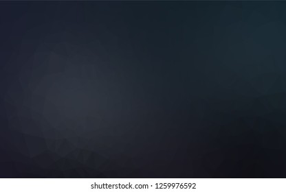Dark BLUE vector blurry hexagon template. Geometric illustration in Origami style with gradient.  The template can be used as a background for cell phones.