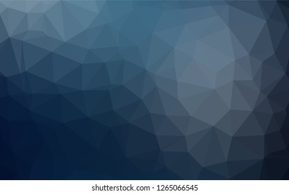 Dark BLUE vector blurry hexagon pattern. A completely new color illustration in a vague style. The best triangular design for your business.