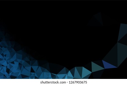 Dark BLUE vector blurry hexagon texture. An elegant bright illustration with gradient. The best triangular design for your business.