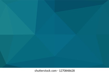 Dark BLUE vector blurry hexagon pattern. Creative geometric illustration in Origami style with gradient. A completely new design for your business.