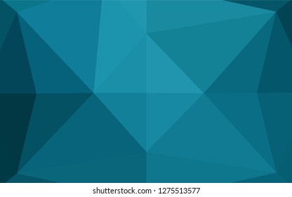 Dark BLUE vector blurry hexagon template. Creative illustration in halftone style with gradient. The elegant pattern can be used as part of a brand book.