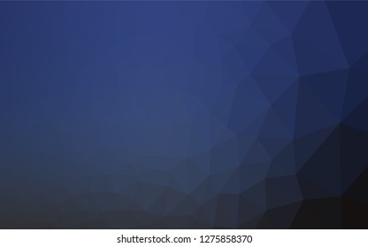 Dark BLUE vector blurry hexagon texture. Brand new colored illustration in blurry style with gradient. The polygonal design can be used for your web site.