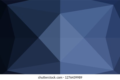 Dark BLUE vector blurry hexagon pattern. A vague abstract illustration with gradient. Brand new design for your business.