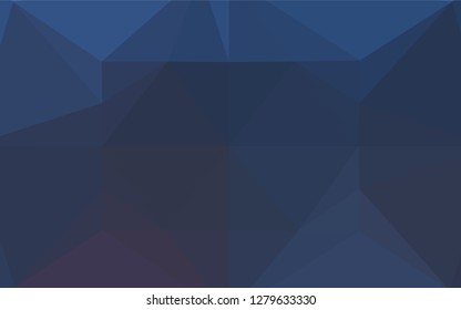 Dark BLUE vector blurry hexagon template. Geometric illustration in Origami style with gradient.  A completely new template for your business design.