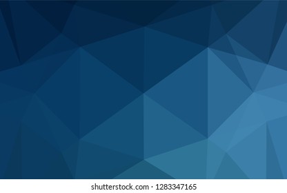 Dark BLUE vector blurry hexagon template. A sample with polygonal shapes. The best triangular design for your business.