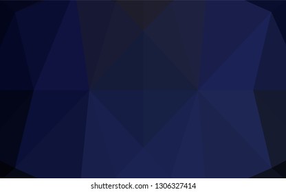 Dark BLUE vector blurry hexagon template. A sample with polygonal shapes. The completely new template can be used for your brand book.