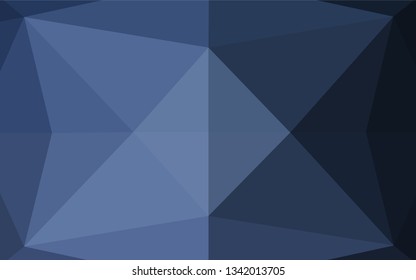 Dark BLUE vector blurry hexagon template. Modern geometrical abstract illustration with gradient. A new texture for your design.