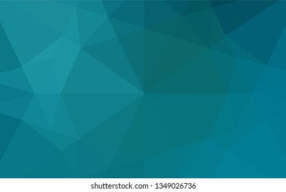 Dark BLUE vector blurry hexagon template. Shining illustration, which consist of triangles. Brand new style for your business design.